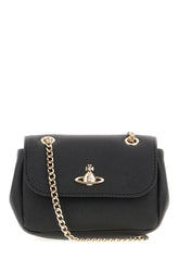 Black synthetic leather shoulder bag -  | Wise