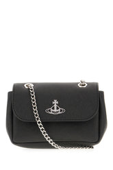Black synthetic leather shoulder bag -  | Wise