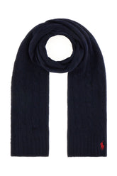 Midnight blue wool blend scarf -  | Wise