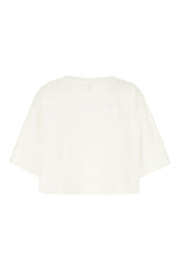 T-shirt oversize in cotone avorio -  | Wise
