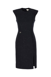 Abito in lana stretch blu notte -  | Wise