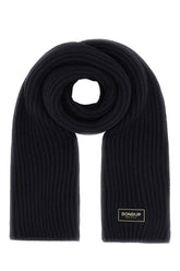 Midnight blue wool and acrylic scarf -  | Wise