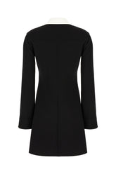 Black polyester blend mini dress -  | Wise