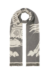 Sciarpa ricamata in cotone e lana -  | Wise