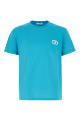 Fluo light blue cotton t-shirt -  | Wise