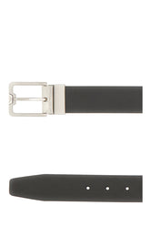 Black leather reversible belt -  | Wise