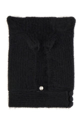 Black stretch wool blend balaclava -  | Wise