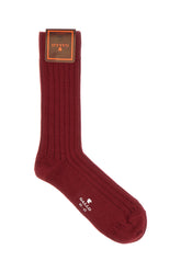 Tiziano red stretch wool blend socks -  | Wise