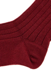 Tiziano red stretch wool blend socks -  | Wise