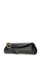 Borsa a spalla Cannolo grande in nappa nera -  | Wise