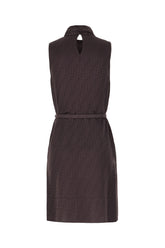 Aubergine silk dress -  | Wise