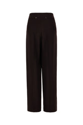Aubergine wool pants -  | Wise