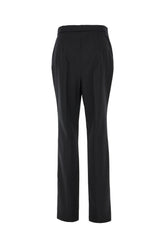 Embroidered stretch wool blend pants -  | Wise