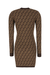 Embroidered stretch cotton blend dress -  | Wise