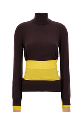Aubergine wool blend sweater -  | Wise