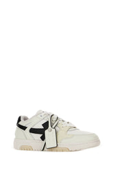 Two-tone leather and polyester Out Off Office sneakers -  | Wise