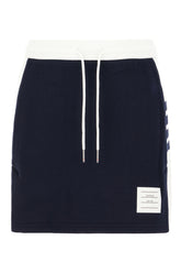 Navy blue cotton mini skirt -  | Wise
