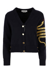 Black wool blend cardigan -  | Wise