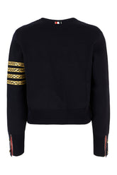 Black wool blend cardigan -  | Wise