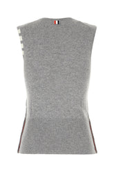 Grey cashmere sleeveless sweater -  | Wise