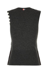 Graphite cashmere sleeveless sweater -  | Wise