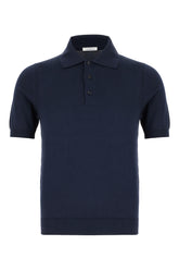 Navy blue cotton polo shirt -  | Wise