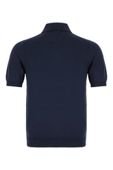 Navy blue cotton polo shirt -  | Wise