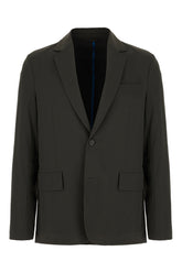 Dark green stretch nylon blazer -  | Wise