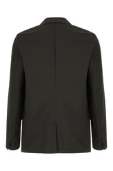 Dark green stretch nylon blazer -  | Wise