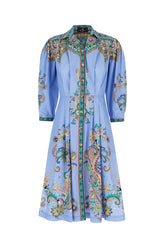 Printed poplin shirt dress -  | Wise