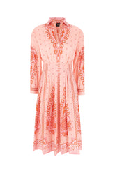 Printed stretch cotton dress -  | Wise