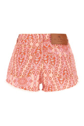 Printed denim shorts -  | Wise