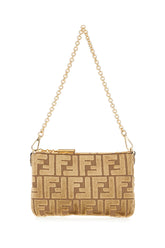 Camel velvet Baguette handbag -  | Wise