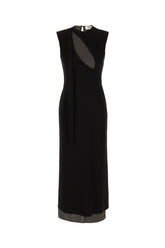 Black stretch viscose dress -  | Wise