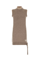 Dove grey wool blend mini dress -  | Wise