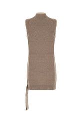 Dove grey wool blend mini dress -  | Wise
