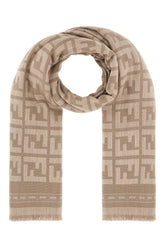 Embroidered wool blend scarf -  | Wise