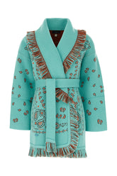 Sea green cashmere cardigan -  | Wise