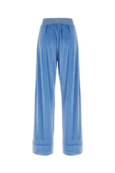 Light blue velvet pants -  | Wise