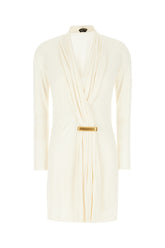 Ivory viscose dress -  | Wise