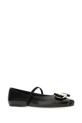 Black nappa leather Zina ballerinas -  | Wise