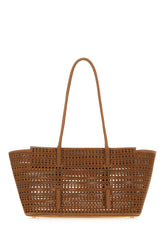 Brown suede leather Mina 32  handbag -  | Wise