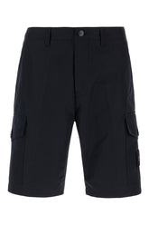 Midnight blue cotton bermuda shorts -  | Wise