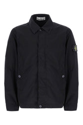 Navy blue stretch polyester jacket -  | Wise