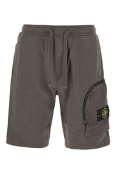 Dark grey cotton bermuda shorts -  | Wise