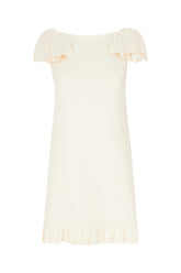 Ivory wool blend mini dress -  | Wise