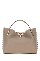 Grey leather handbag -  | Wise