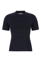 Midnight blue stretch viscose blend t-shirt -  | Wise