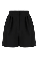 Black stretch wool shorts -  | Wise