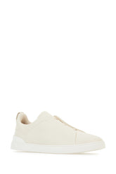 Ivory leather slip ons -  | Wise